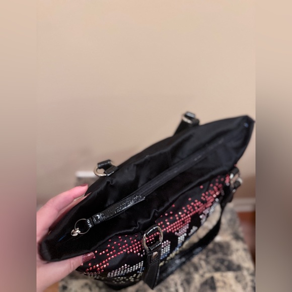 Coach Holiday Poppy Tote with Multicolor Bling Rivets LIMITED EDITION - Picture 9 of 16